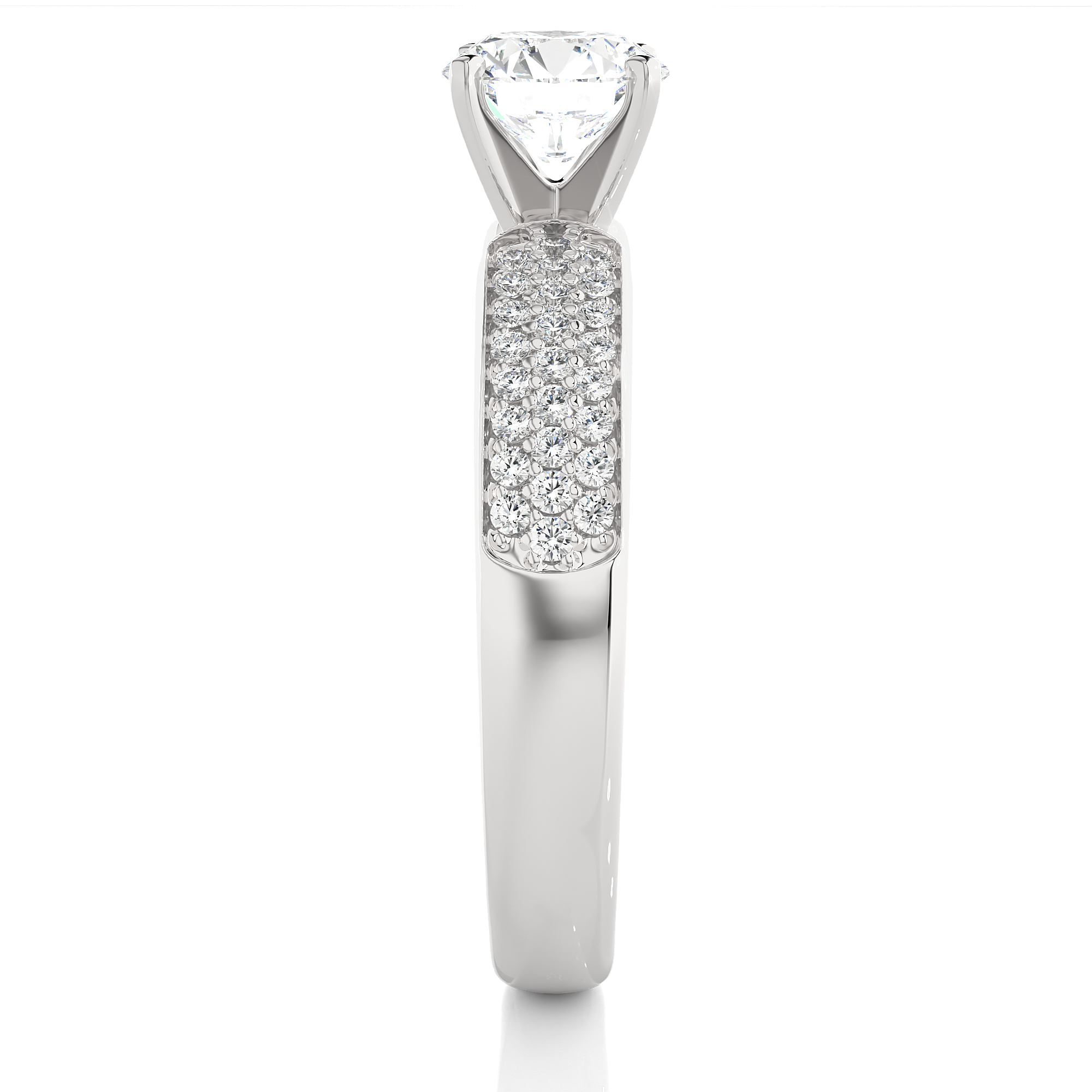 1.02 Carat H Color VS1 Clarity Diamond Studded Natural Diamond Ring.